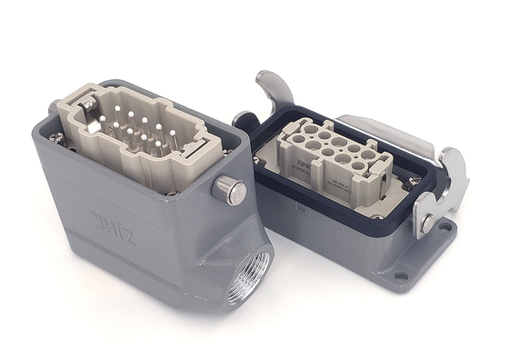 HE 10 Pin Heavy Duty Connector 16A IP67 Waterproof Industrial Connector แทนที่ harting 10Pin